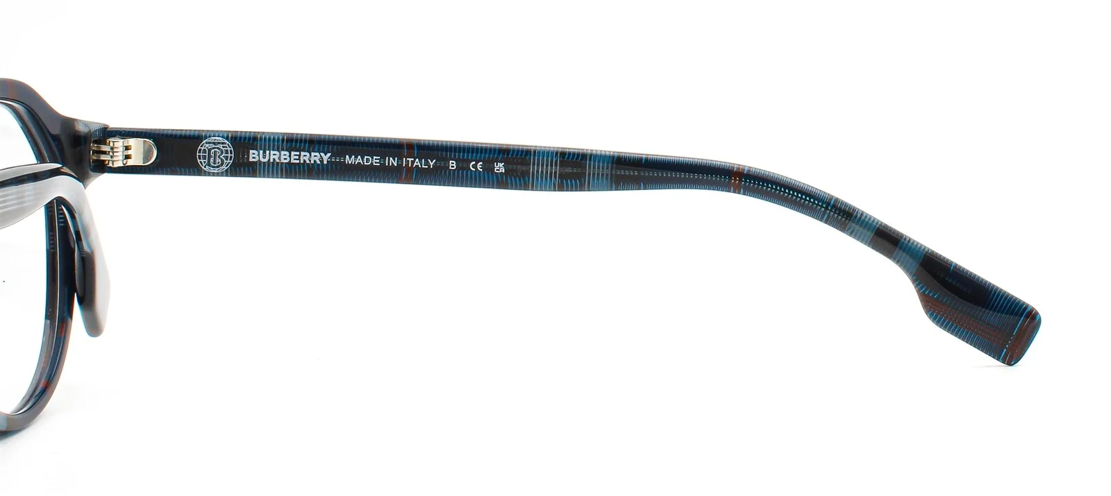 Burberry Eyeglasses Glasses Archie BE 2368 3956 Blue on Navy Check Plaid No Case 2