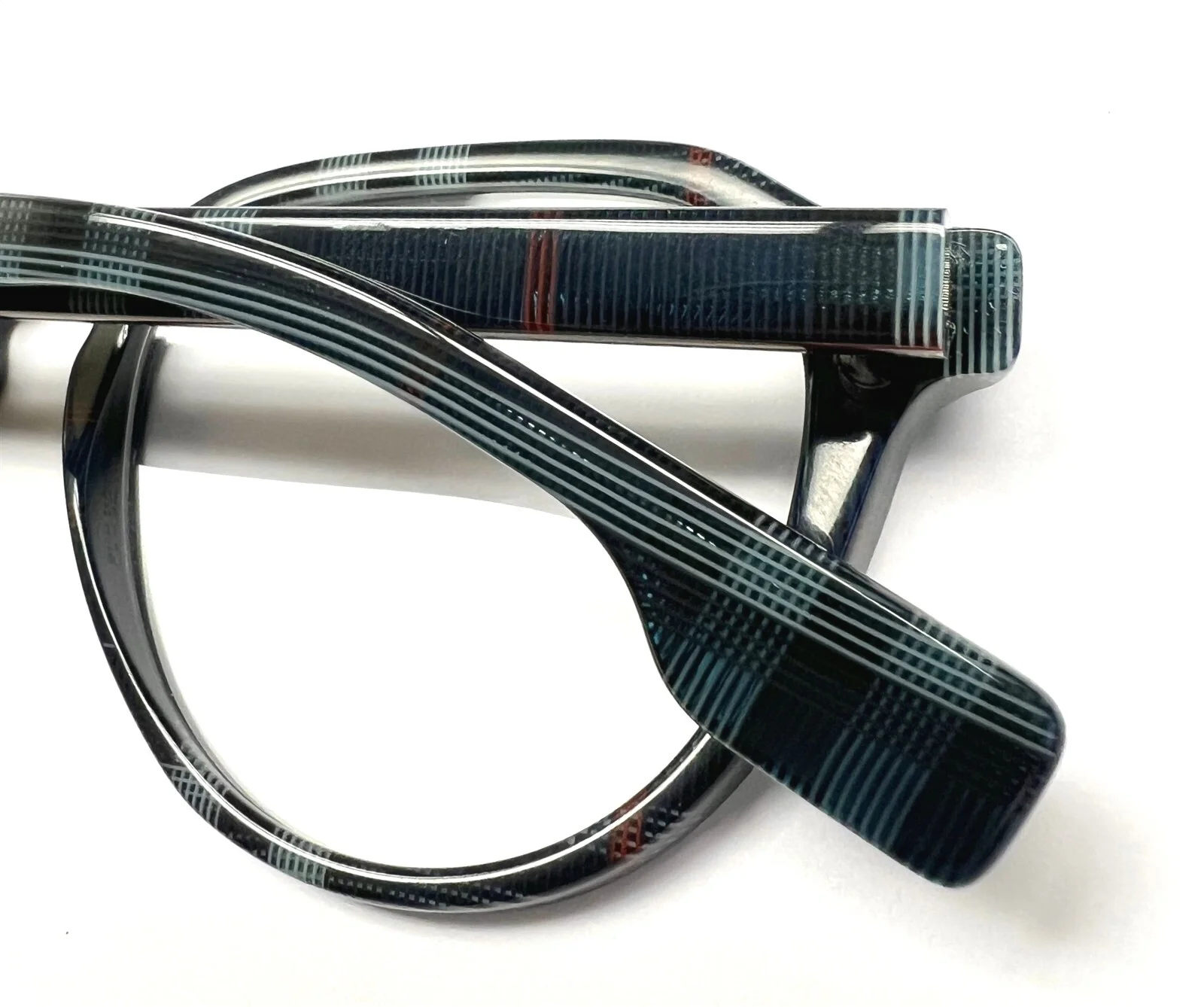 Burberry Eyeglasses Glasses Archie BE 2368 3956 Blue on Navy Check Plaid No Case 4