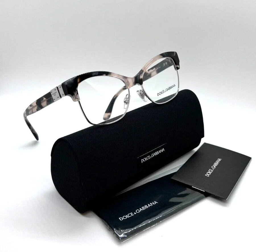 DOLCE & GABBANA DG 3272 3120 Women Eyeglasses Frame 52-17-140 mm Grey Marble