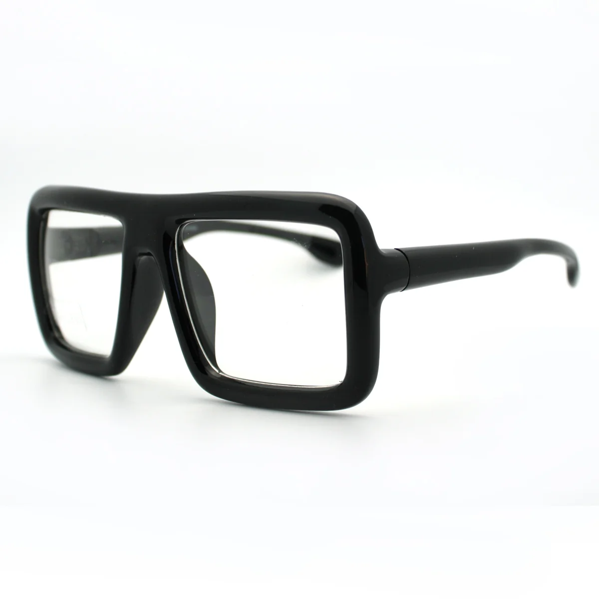Thick Square Glasses Clear Lens Eyeglasses Frame Super Oversized Fashion 3