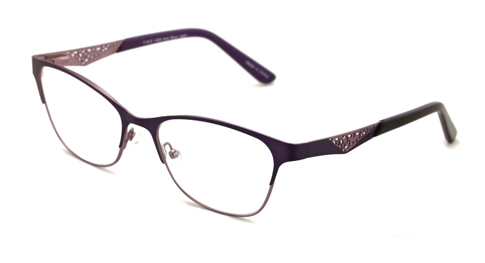 Women Fashion Metal Non-prescription Glasses Clear Lens Eyeglasses Frame WideFit 1