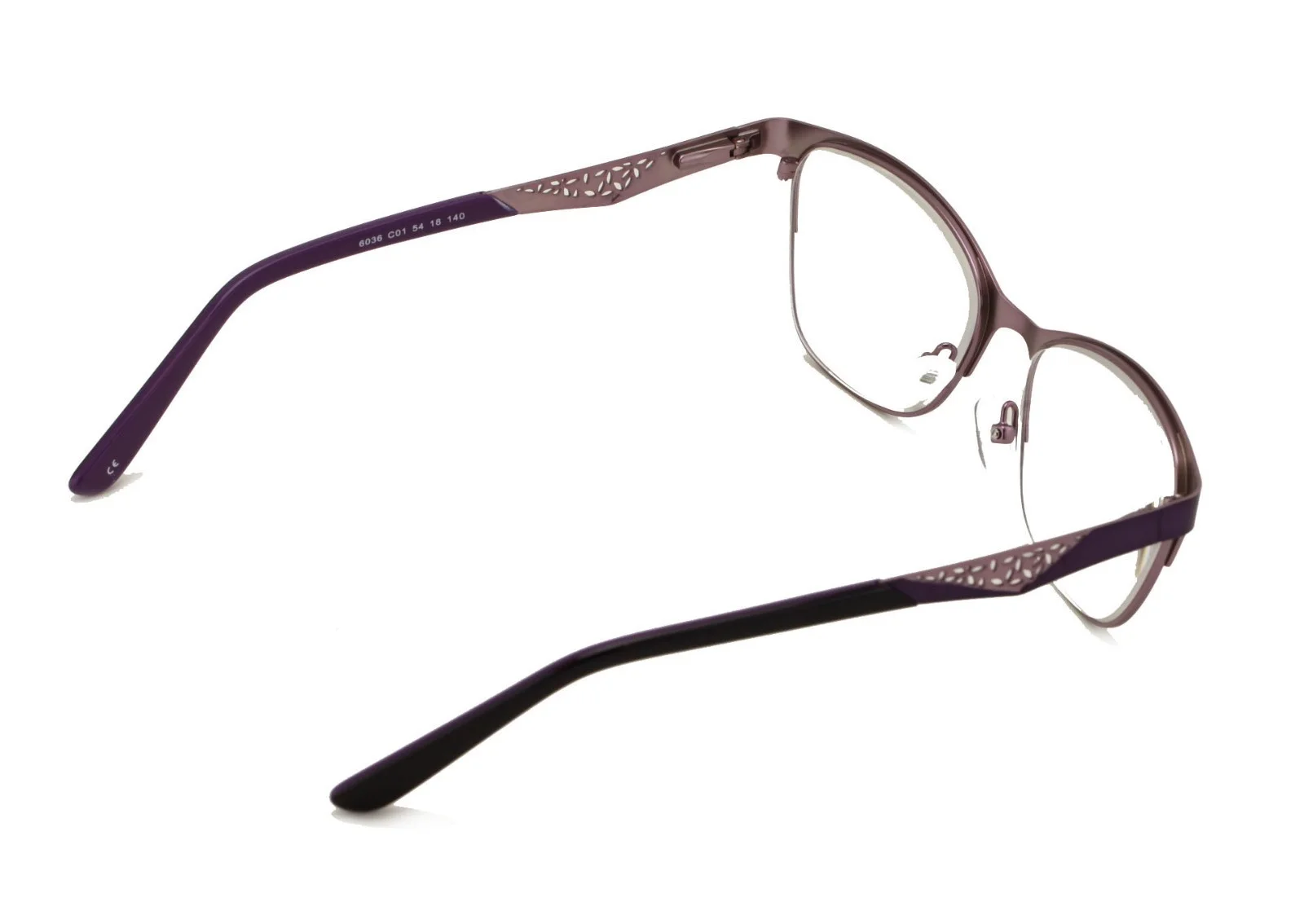 Women Fashion Metal Non-prescription Glasses Clear Lens Eyeglasses Frame WideFit 2